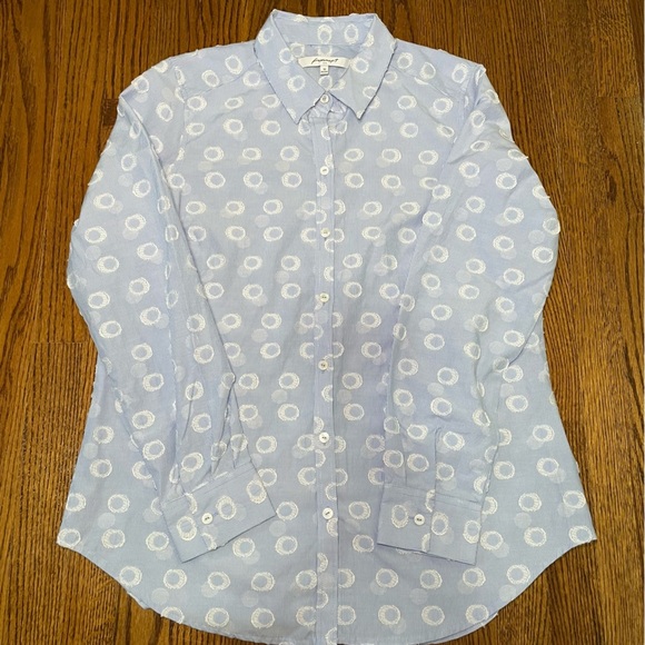 Ladies Soft Blue Foxcroft Blouse - Picture 1 of 6